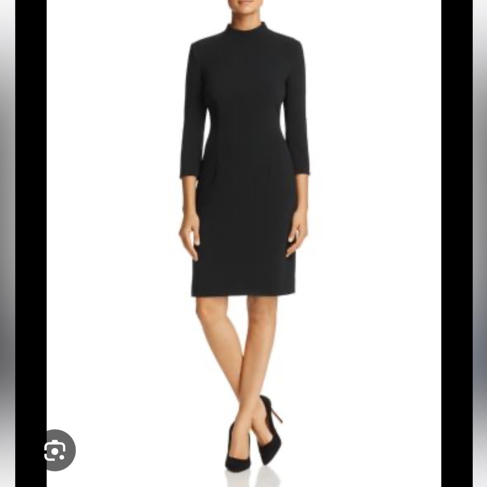 Boss Dadena Zip Cuff Sheath Dress In Black